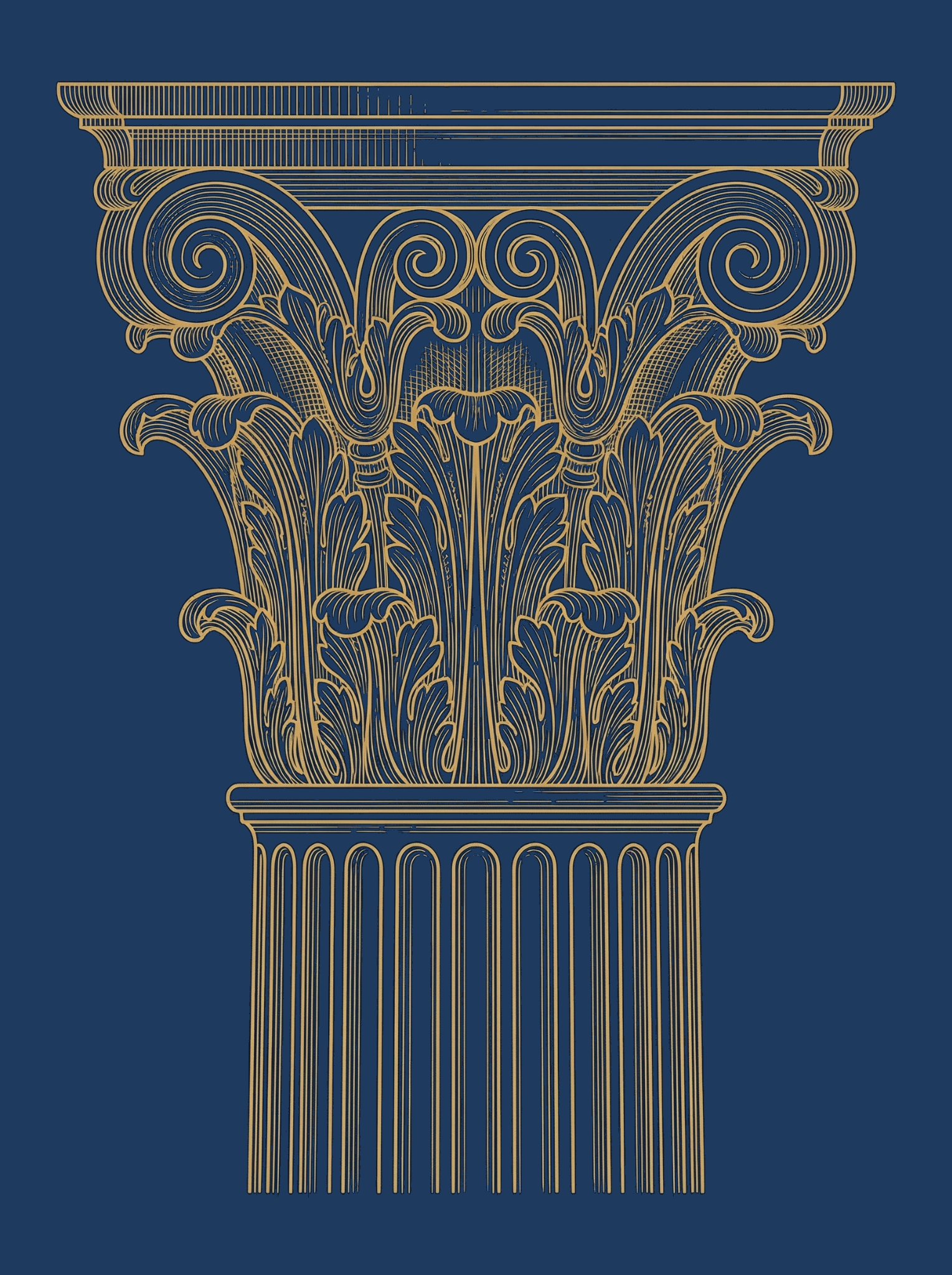 Corinthian column capital architectural illustration